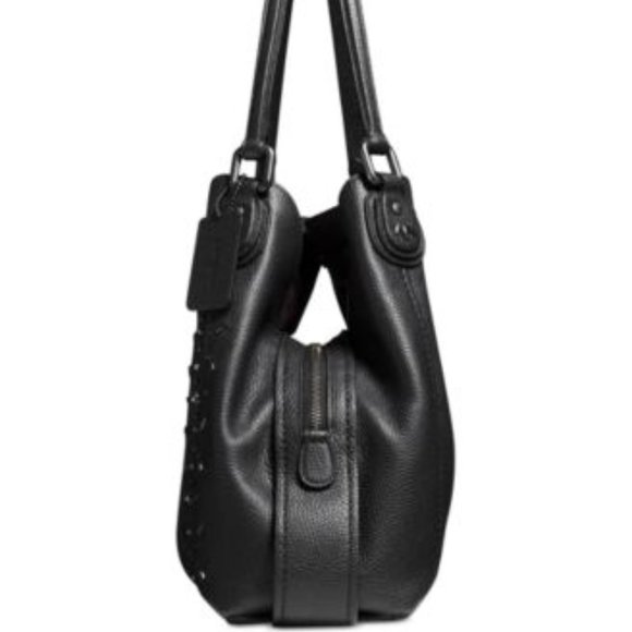 Coach | Edie Shoulder Bag 31 with Prairie Rivets Pebbled Leather Purse Hobo - Picture 9 of 9